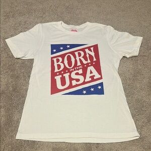 Buddy Love Born in the USA White Graphic T-Shirt